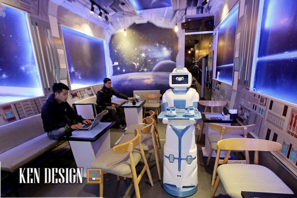 Quán cafe robot phục vụ độc đáo